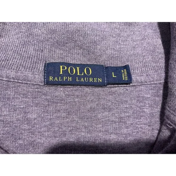 Polo Ralph Lauren 1/4 Zip Pullover Size Large Men's Purple Long Sleeve - Picture 6 of 8